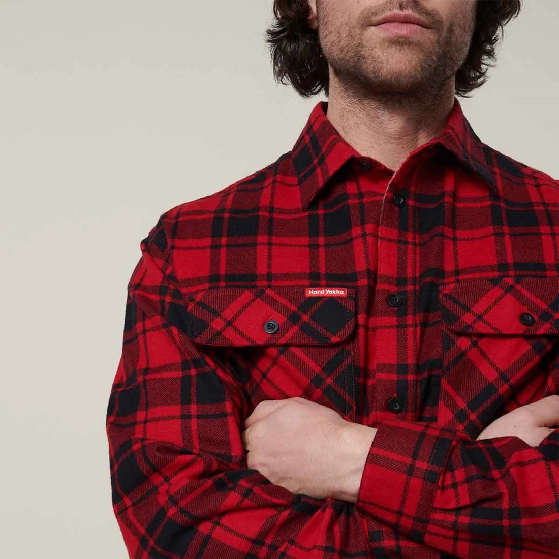Men's Lightweight Check Flannel Shirt - Image 4